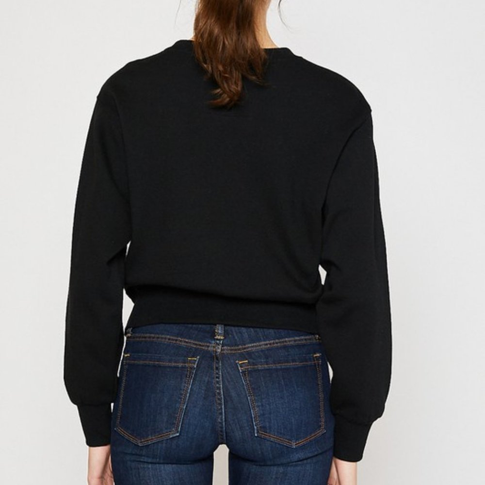 Black Balloon Sleeve Sweater - Picture 3 of 4